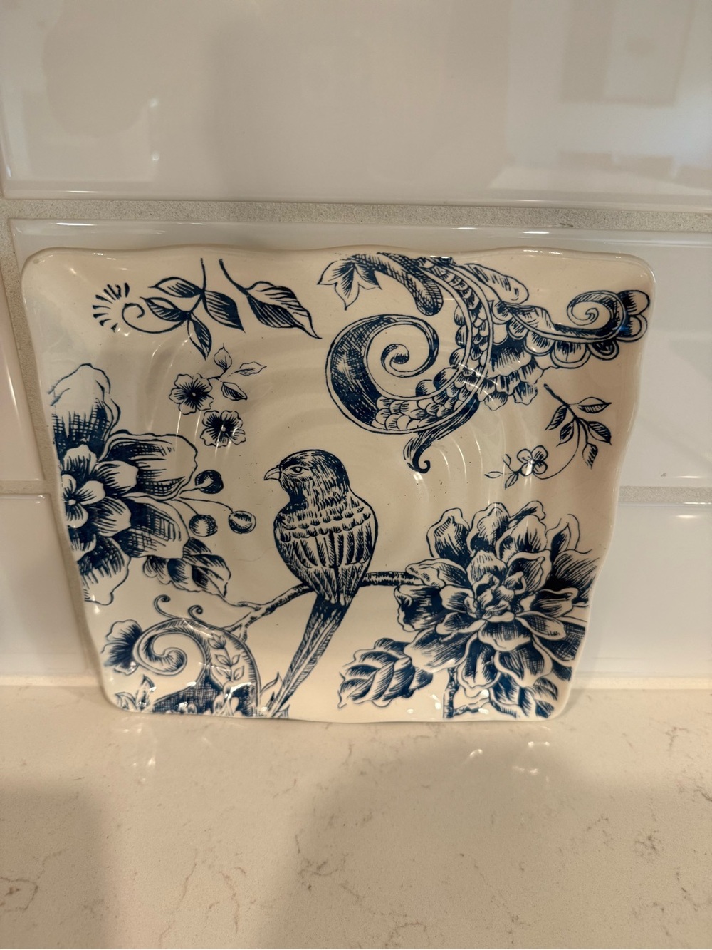 MAXCERA Blue Bird Floral Tray